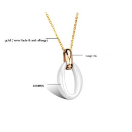 Colar Feminino De Cerâmica De Tungstênio Branco Com Grande Variedade