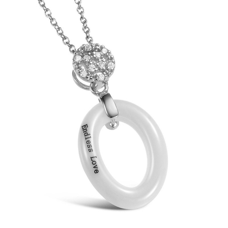 Colar Feminino Conciso De Cerâmica De Tungstênio, O Rei Da Quantidade Colar Feminino Conciso De Cerâmica De Tungstênio, O Rei Da Quantidade