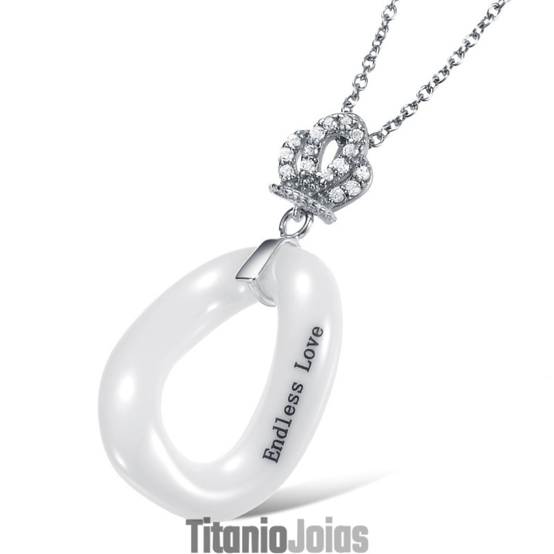 Colar De Cerâmica De Tungstênio Feminino De Alta Qualidade Com Fonte O Colar De Cerâmica De Tungstênio Feminino De Alta Qualidade Com Fonte O