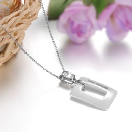 Colar De Cerâmica De Tungstênio Conciso Feminino De Alta Qualidade