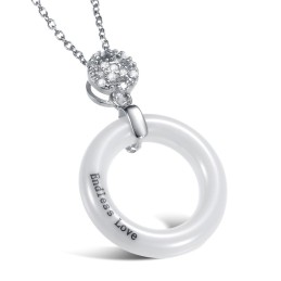 Colar Feminino Redondo De Cerâmica De Tungstênio Com Grande Variedade