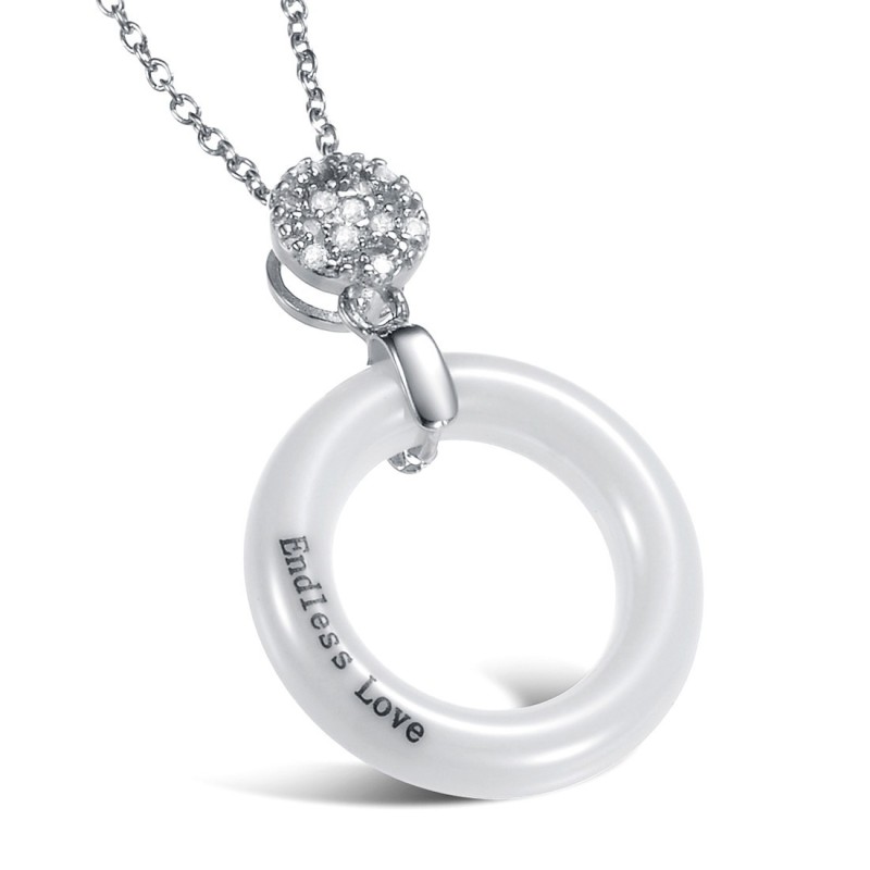 Colar Feminino Redondo De Cerâmica De Tungstênio Com Grande Variedade Colar Feminino Redondo De Cerâmica De Tungstênio Com Grande Variedade