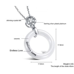 Colar Feminino Redondo De Cerâmica De Tungstênio Com Grande Variedade