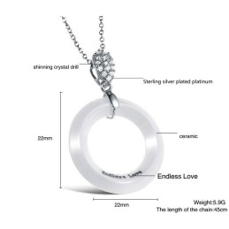 Colar De Cerâmica De Tungstênio Feminino De Alta Qualidade