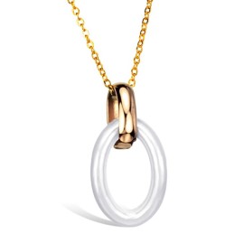 Colar De Cerâmica De Tungstênio Feminino De Qualidade Estável