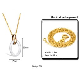 Colar De Cerâmica De Tungstênio Feminino De Qualidade Estável