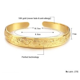 Pulseira Feminina Banhada A Ouro 18K De Alta Qualidade