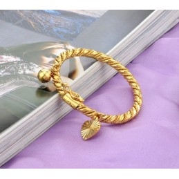 Pulseira Infantil Banhada A Ouro 18K Com Sino, Vendendo Bem Em Todo O Mundo