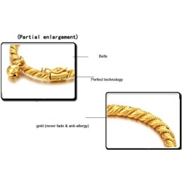 Pulseira Infantil Banhada A Ouro 18K Com Sino, Vendendo Bem Em Todo O Mundo