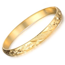 Pulseira Feminina Banhada A Ouro 18K Com Padrão De Estrela Fácil De Usar