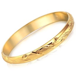 Pulseira Banhada A Ouro 18K Com Padrão Floral Feminino De Alta Qualidade