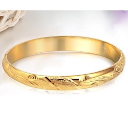 Pulseira Banhada A Ouro 18K Com Padrão Floral Feminino De Alta Qualidade