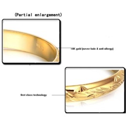 Pulseira Banhada A Ouro 18K Com Padrão Floral Feminino De Alta Qualidade