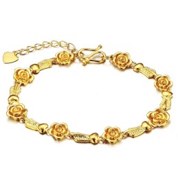 Pulseira Feminina Banhada A Ouro 18K De Alta Qualidade