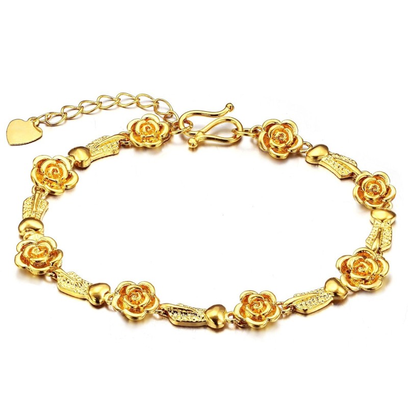 Pulseira Feminina Banhada A Ouro 18K De Alta Qualidade Pulseira Feminina Banhada A Ouro 18K De Alta Qualidade