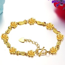 Pulseira Feminina Banhada A Ouro 18K De Alta Qualidade