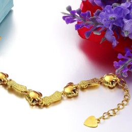 Pulseira Feminina Banhada A Ouro 18K De Alta Qualidade
