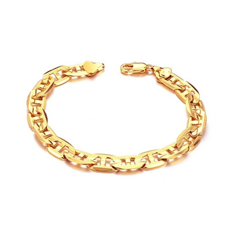 Pulseira Masculina Banhada A Ouro 18K Da Wide Varieties G Font Pulseira Masculina Banhada A Ouro 18K Da Wide Varieties G Font