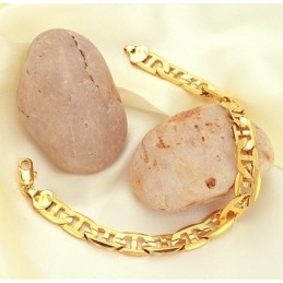 Pulseira Masculina Banhada A Ouro 18K Da Wide Varieties G Font