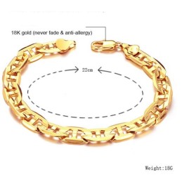 Pulseira Masculina Banhada A Ouro 18K Da Wide Varieties G Font