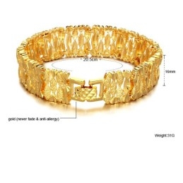 Pulseira Feminina Banhada A Ouro 18K De Renome Mundial