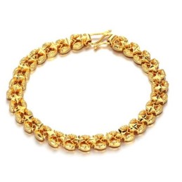 Pulseira Feminina Banhada A Ouro 18K Fácil De Usar