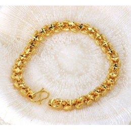 Pulseira Feminina Banhada A Ouro 18K Fácil De Usar