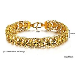 Pulseira Feminina Folheada A Ouro 18K De Qualidade Estável E Com Formato De Coração