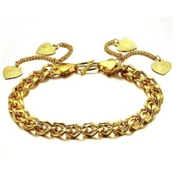 Pulseira Feminina Banhada A Ouro 18K Com Qualidade E Quantidade Garantidas