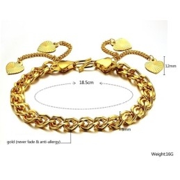 Pulseira Feminina Banhada A Ouro 18K Com Qualidade E Quantidade Garantidas