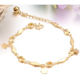 Pulseira Feminina Banhada A Ouro 18K Com Sino - Grandes Variedades