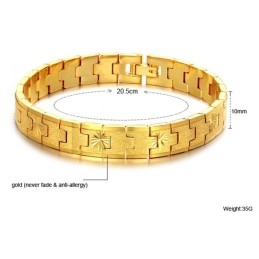 Pulseira Feminina Banhada A Ouro 18K, Famosa Por Sua Alta Qualidade