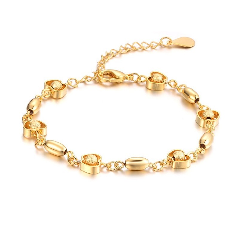Pulseira Feminina Banhada A Ouro 18K Em Formato De Maçã, Rainha Da Qualidade
