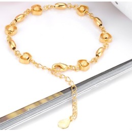 Pulseira Feminina Banhada A Ouro 18K Em Formato De Maçã, Rainha Da Qualidade