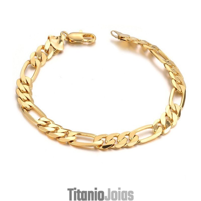 Pulseira Masculina Banhada A Ouro 18K Fácil De Usar Pulseira Masculina Banhada A Ouro 18K Fácil De Usar