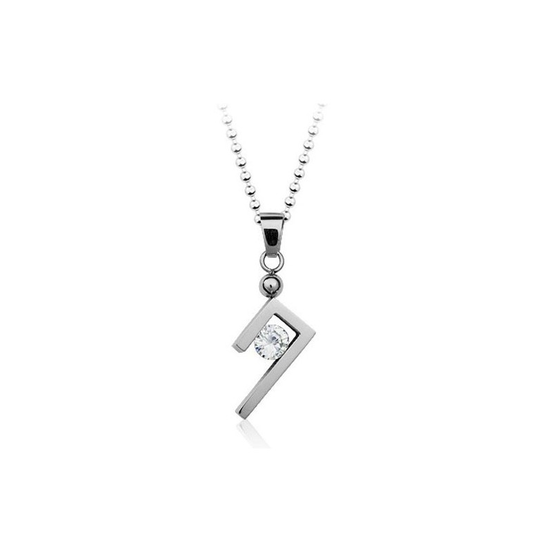 Pingente De Titânio Prateado Simples E Elegante - Corrente Grátis Pingente De Titânio Prateado Simples E Elegante - Corrente Grátis
