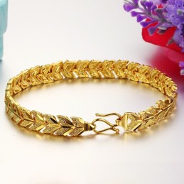 Pulseira Feminina Banhada A Ouro 18K Completa Em Especificações