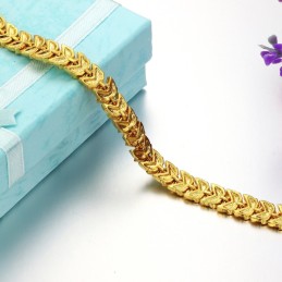Pulseira Feminina Banhada A Ouro 18K Completa Em Especificações