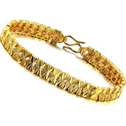 Pulseira Feminina Banhada A Ouro 18K, Durável E Em Uso