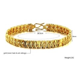 Pulseira Feminina Banhada A Ouro 18K, Durável E Em Uso