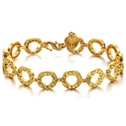 Pulseira Feminina Banhada A Ouro 18K De Qualidade Estável