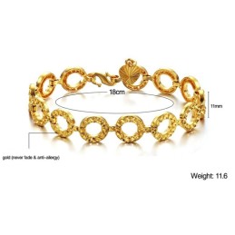 Pulseira Feminina Banhada A Ouro 18K De Qualidade Estável