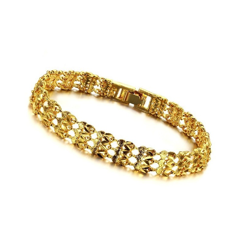 Pulseira Feminina Banhada A Ouro 18K De Alta Qualidade Pulseira Feminina Banhada A Ouro 18K De Alta Qualidade