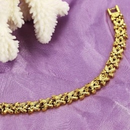 Pulseira Feminina Banhada A Ouro 18K, Famosa Por Sua Alta Qualidade