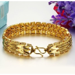 Pulseira Feminina Clássica Banhada A Ouro 18K De Excelente Qualidade