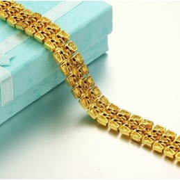 Pulseira Feminina Clássica Banhada A Ouro 18K De Excelente Qualidade