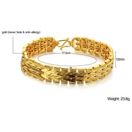 Pulseira Feminina Clássica Banhada A Ouro 18K De Excelente Qualidade