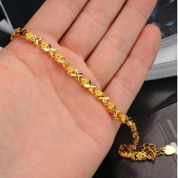 Pulseira Feminina Elegante Banhada A Ouro 18K Para Ter Uma Longa História