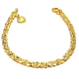 Pulseira Feminina Elegante Banhada A Ouro 18K Com Qualidade E Quantidade Garantidas
