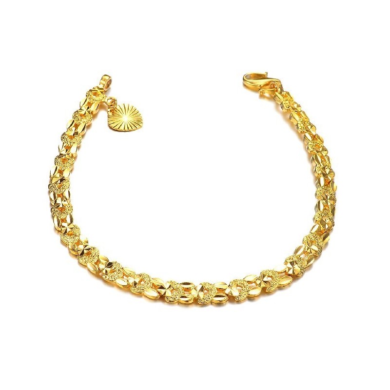 Pulseira Feminina Elegante Banhada A Ouro 18K Com Qualidade E Quantidade Garantidas Pulseira Feminina Elegante Banhada A Ouro 18K Com Qualidade E Quantidade Garantidas